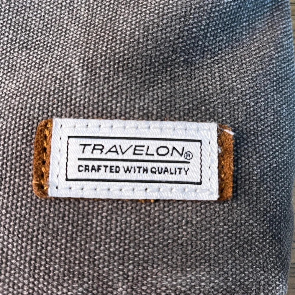 Canvas Travelon Women's Anti-Theft Heritage Small Crossbody in Pewter